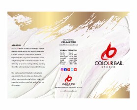 Brochure Design entry 1787148 submitted by LJPixmaker to the Brochure Design for Colour Bar Studio run by TaniaSald