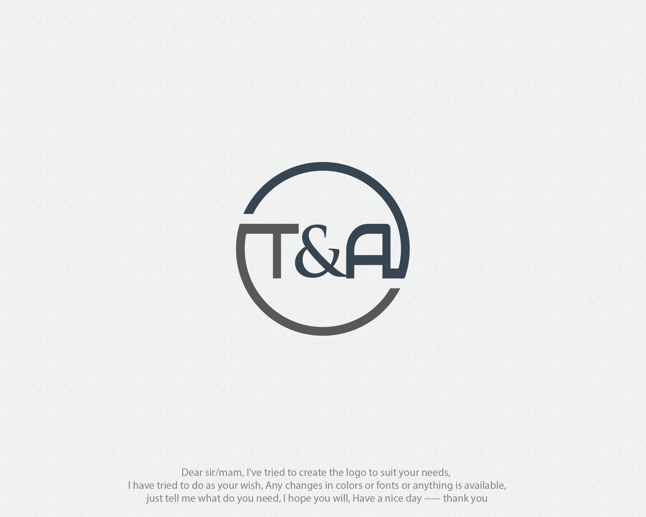 Logo Design entry 1802513 submitted by ENVIRON to the Logo Design for T&A run by gdelacluyse