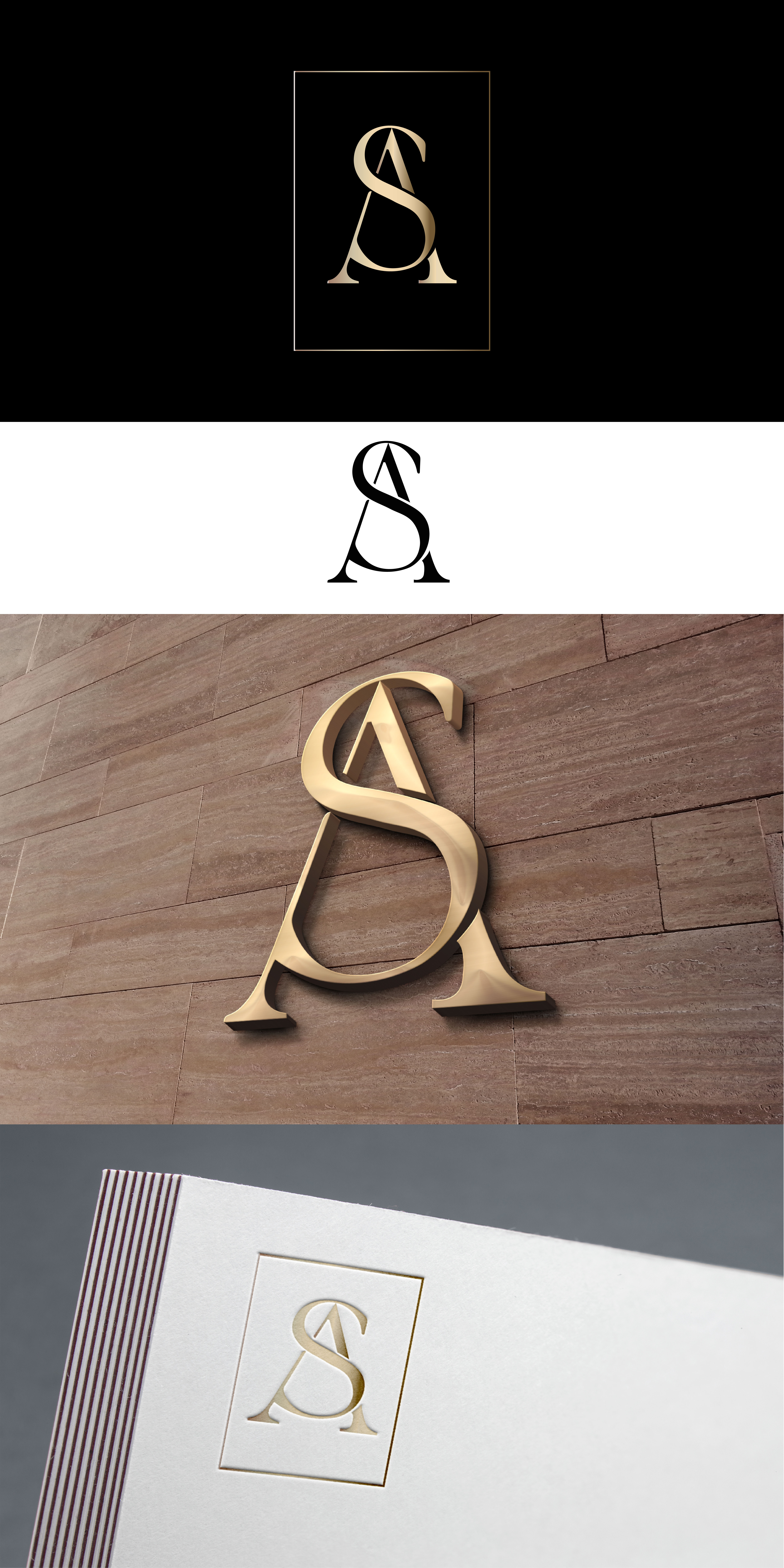 Logo Design entry 1807517 submitted by Lazuli0 to the Logo Design for Elegant GOLD Two-Letter Logo with "S" and "A" run by Polonius
