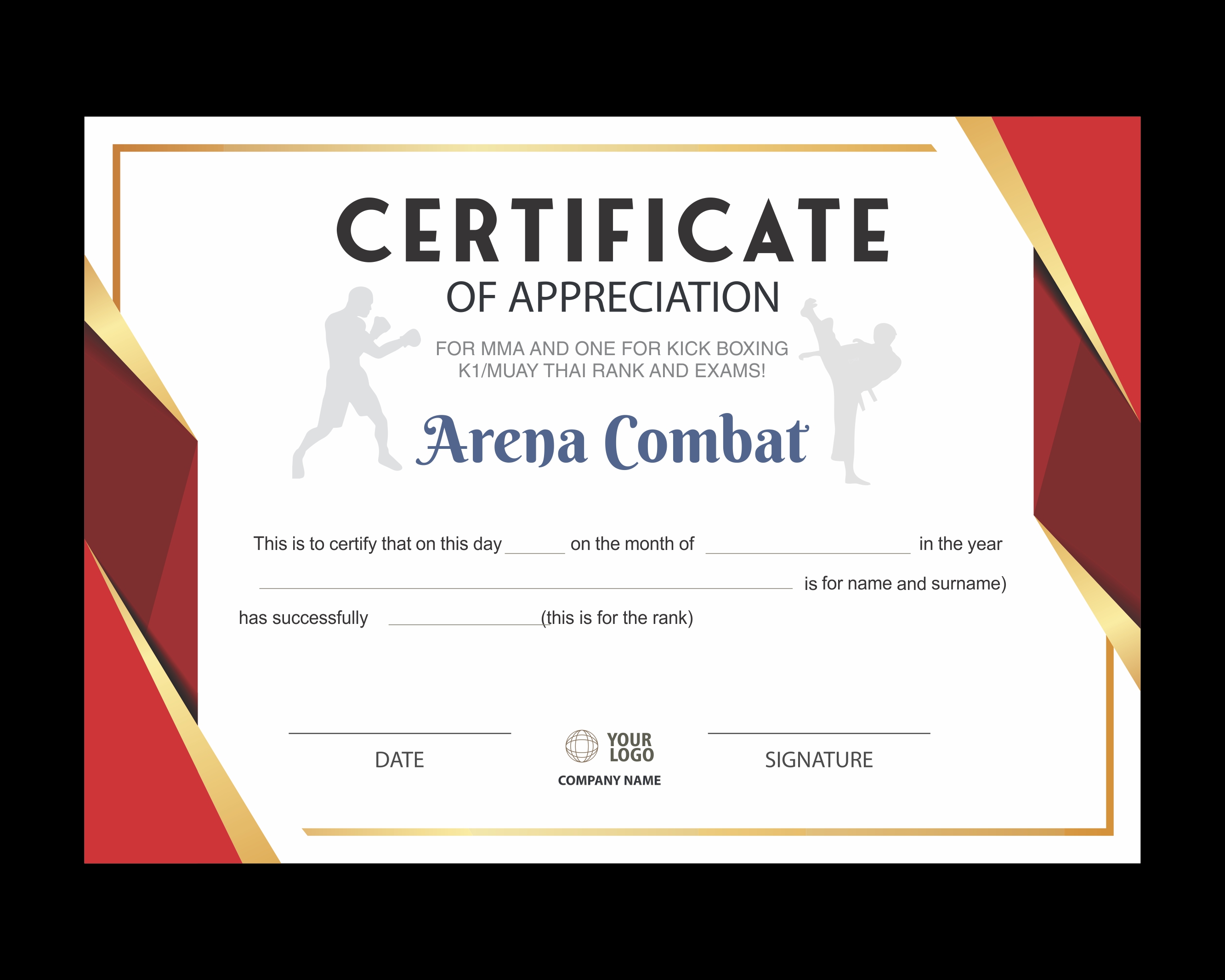 Graphic Design entry 1810242 submitted by studio7art to the Graphic Design for Arena Combat, certificate for rank run by Scavone1983