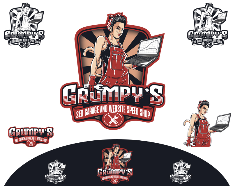 Logo Design entry 1811866 submitted by CUPU to the Logo Design for Grumpy's SEO Garage and Website Speed Shop run by Beris16