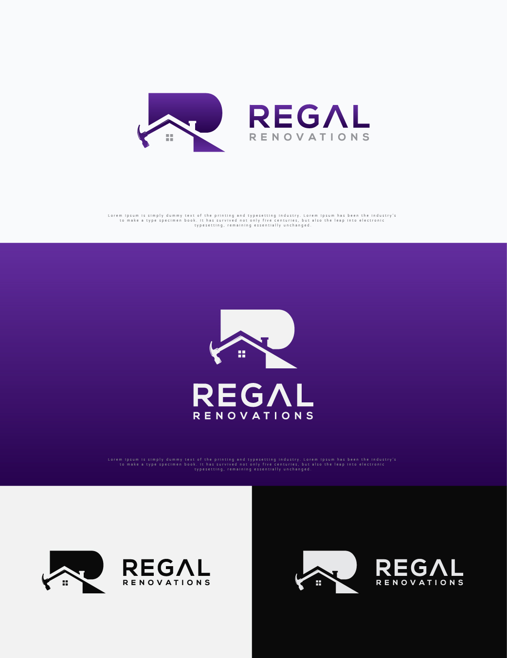 Logo Design entry 1847204 submitted by mimeartworks to the Logo Design for Regal Renovations run by danspiva