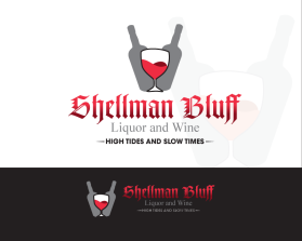 Logo Design entry 1849199 submitted by deathmask to the Logo Design for Shellman Bluff Liquor and Wine run by SNPartwork