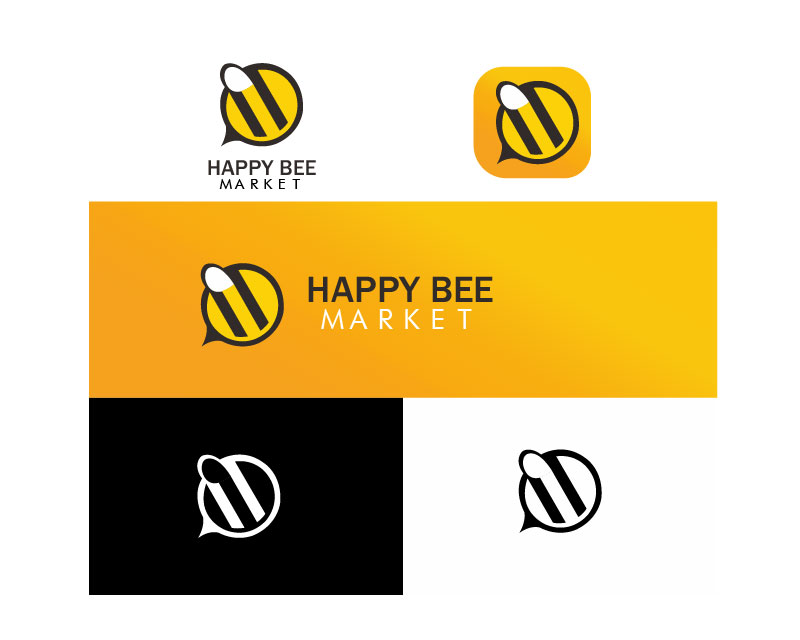 Logo Design entry 1853031 submitted by omnamahshivaya to the Logo Design for Happy Bee Market run by hasquith