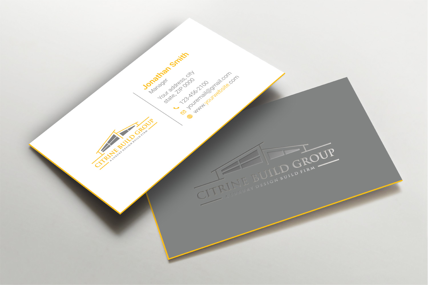 Business Card & Stationery Design entry 1861369 submitted by Amit1991 to the Business Card & Stationery Design for Citrine Build Group run by gromano