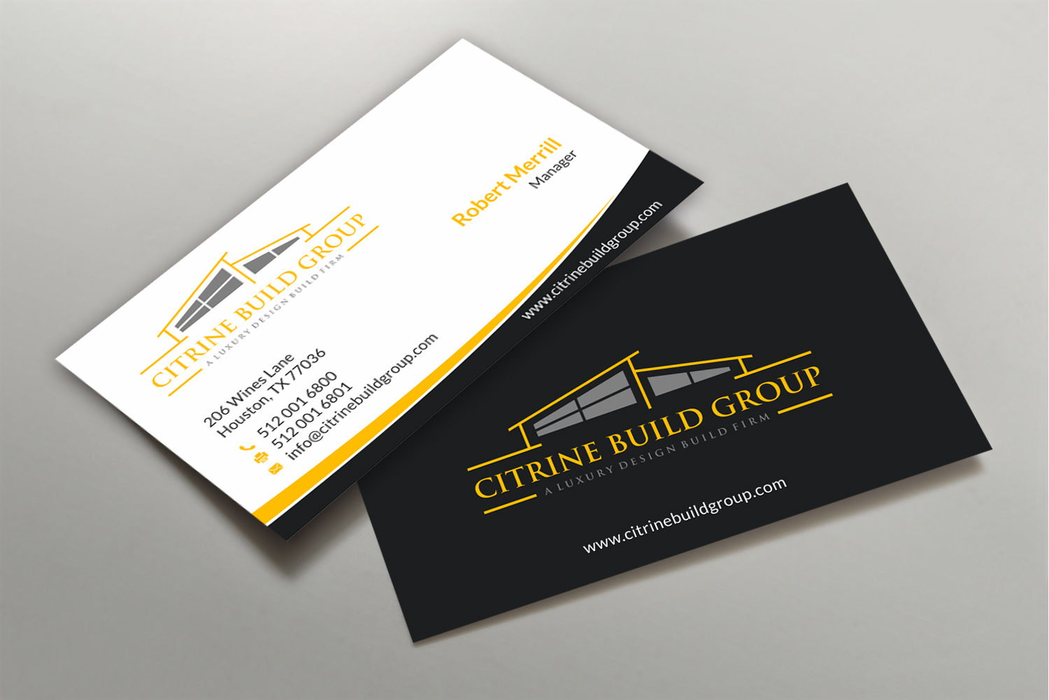 Business Card & Stationery Design entry 1861380 submitted by skyford412 to the Business Card & Stationery Design for Citrine Build Group run by gromano