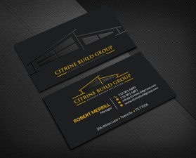 Business Card & Stationery Design entry 1861420 submitted by skyford412 to the Business Card & Stationery Design for Citrine Build Group run by gromano