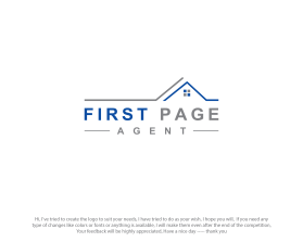 Logo Design entry 1886627 submitted by ENVIRON to the Logo Design for First Page Agent run by justincmarketing