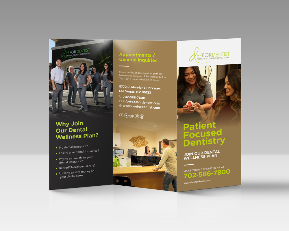Brochure Design entry 1895874 submitted by lurth to the Brochure Design for Dee for Dentist run by deefordentist