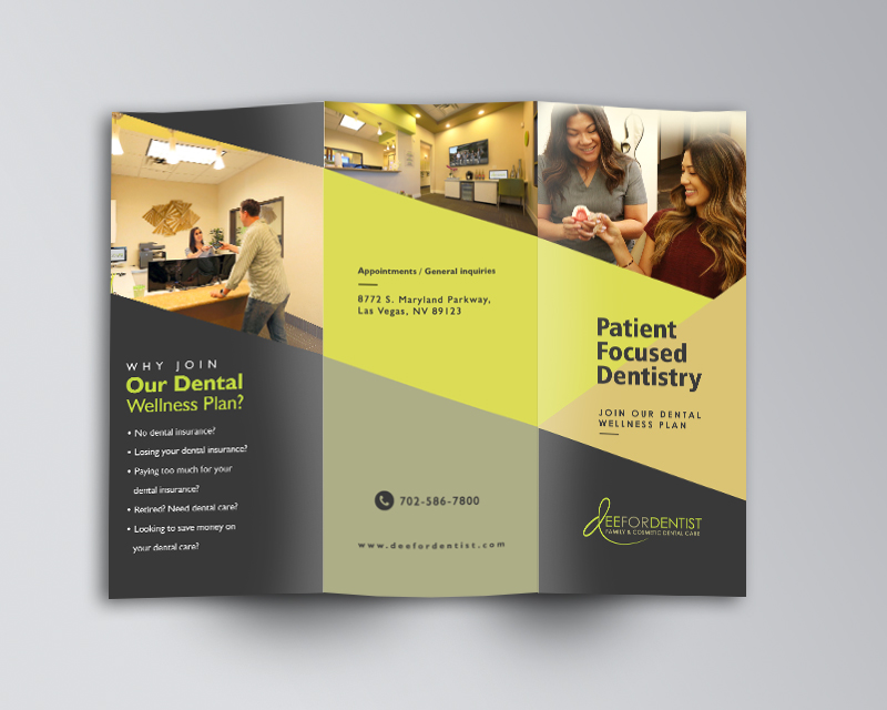 Brochure Design entry 1895878 submitted by hellodezign to the Brochure Design for Dee for Dentist run by deefordentist