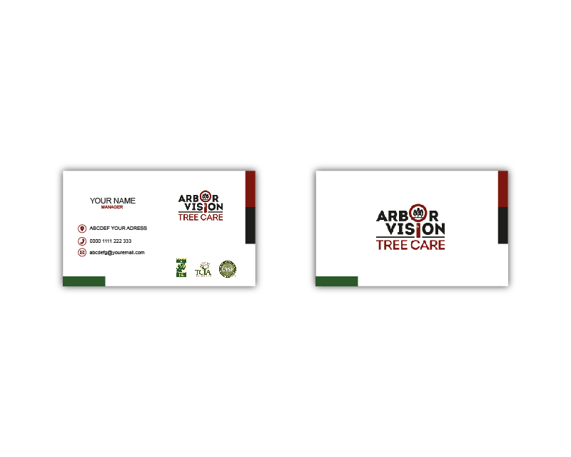 Business Card & Stationery Design entry 1910031 submitted by RGR design to the Business Card & Stationery Design for Arbor Vision run by coachdore09