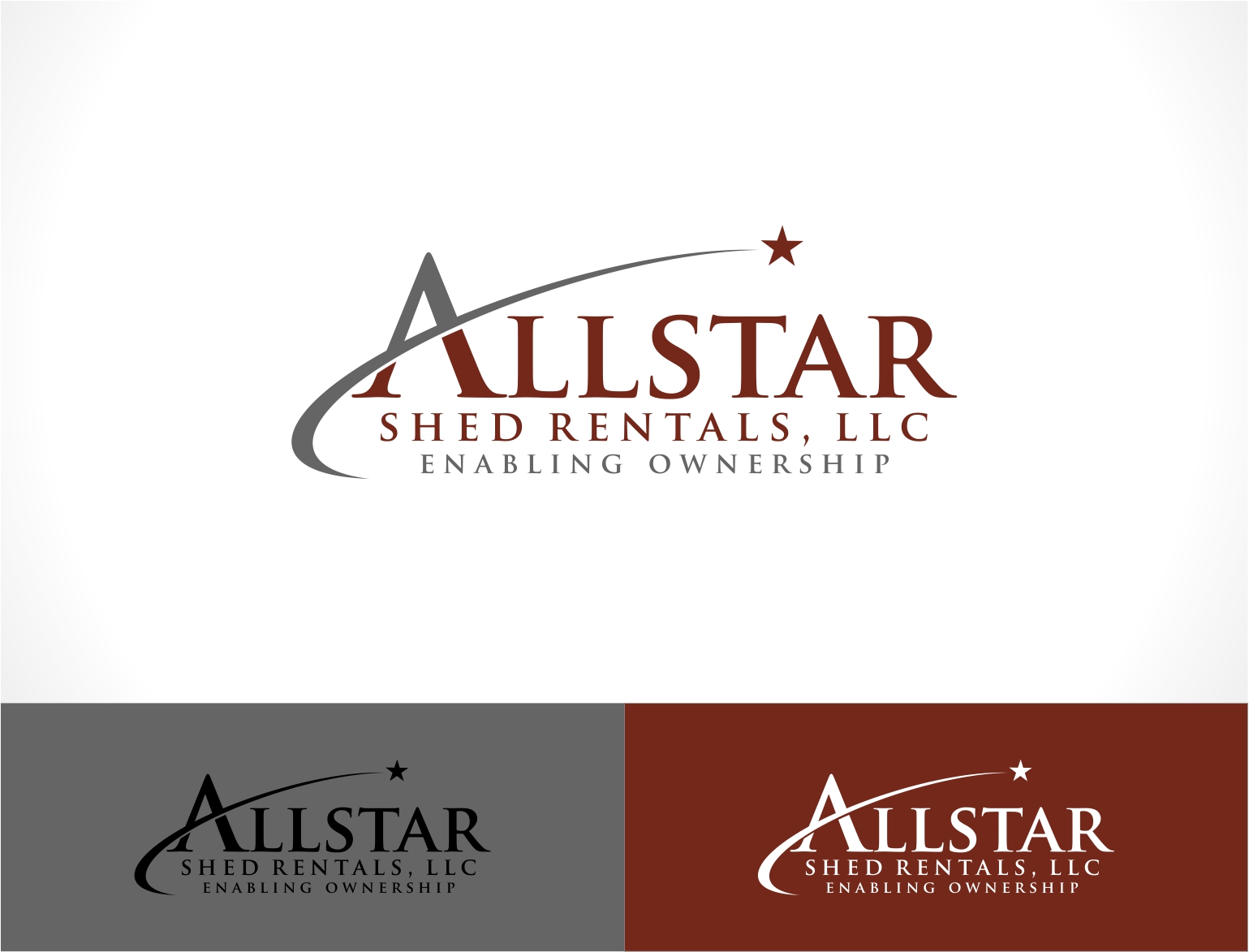 Logo Design entry 1927252 submitted by beckydsgn to the Logo Design for Allstar Shed Rentals, LLC run by yoder76