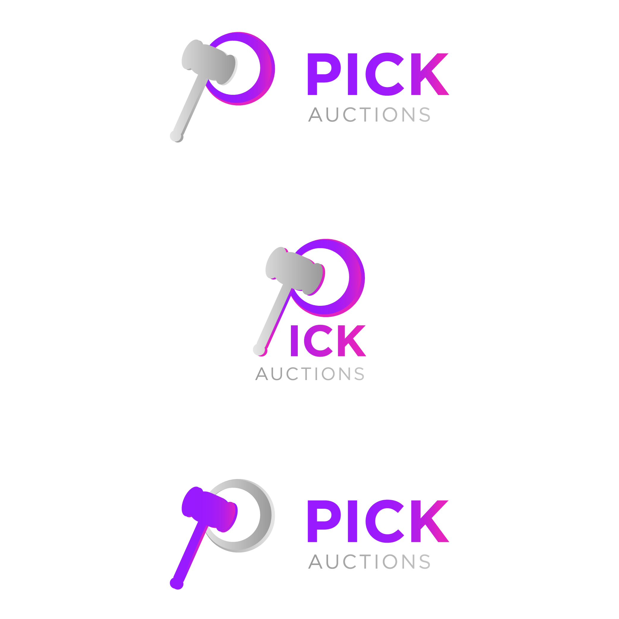 Logo Design entry 1929382 submitted by venkydarling to the Logo Design for Pick Auctions run by simyonilin@gmail.com