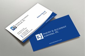 Business Card & Stationery Design Entry 1951569 submitted by skyford412 to the contest for KJ Injury & Accident Lawyers, PC run by kjlawyers
