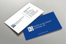 Business Card & Stationery Design Entry 2017302 submitted by skyford412 to the contest for KJ Injury & Accident Lawyers, PC run by kjlawyers