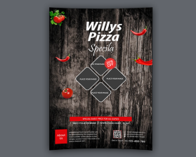 Brochure Design Entry 2026642 submitted by nabilazer to the contest for Willys Pizza run by fbartos