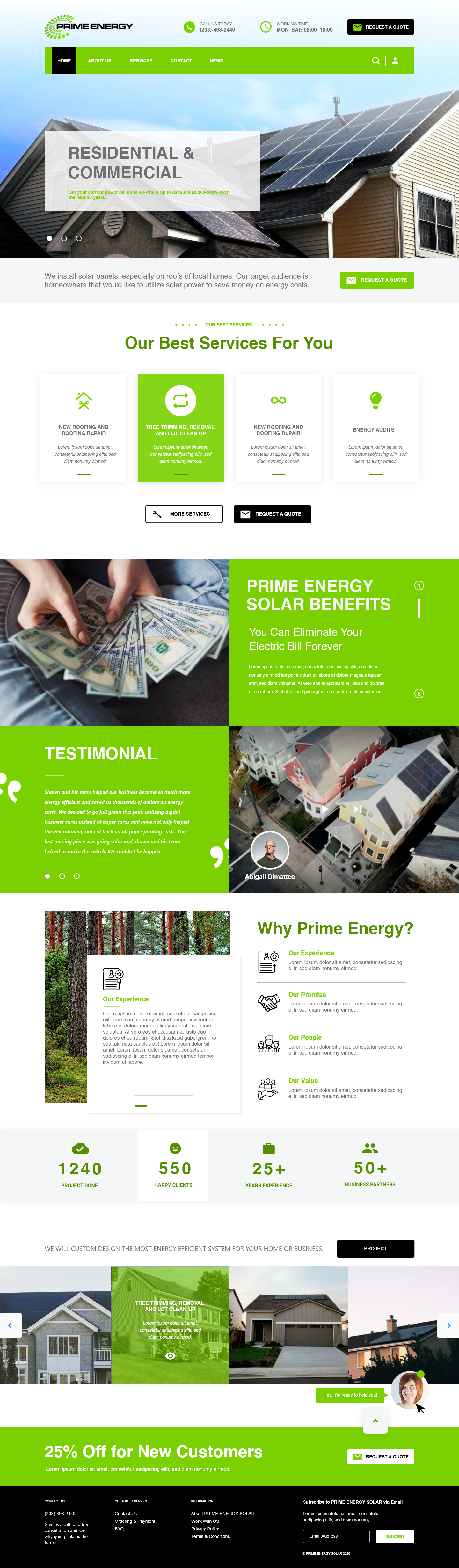 Web Design entry 1962144 submitted by azimi11adam to the Web Design for Prime Energy Solar run by ResultsGrow