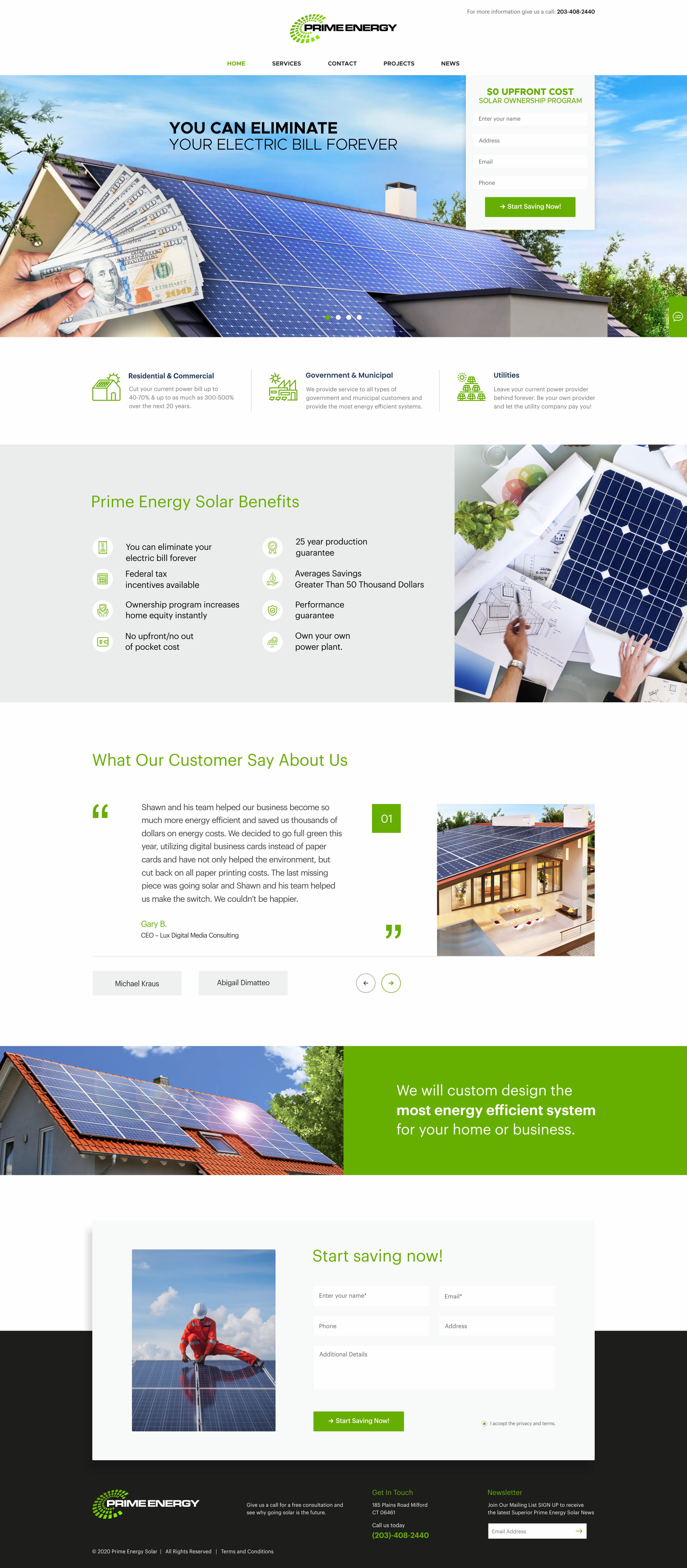 Web Design entry 1962144 submitted by lurth to the Web Design for Prime Energy Solar run by ResultsGrow