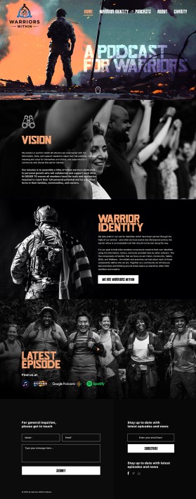 Web Design Entry 1970712 submitted by pink to the contest for Warriors Within run by warriorswithin