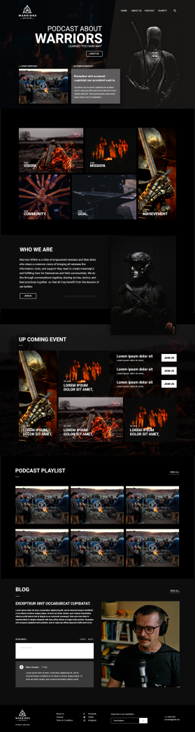 Web Design entry 1970713 submitted by pink to the Web Design for Warriors Within run by warriorswithin