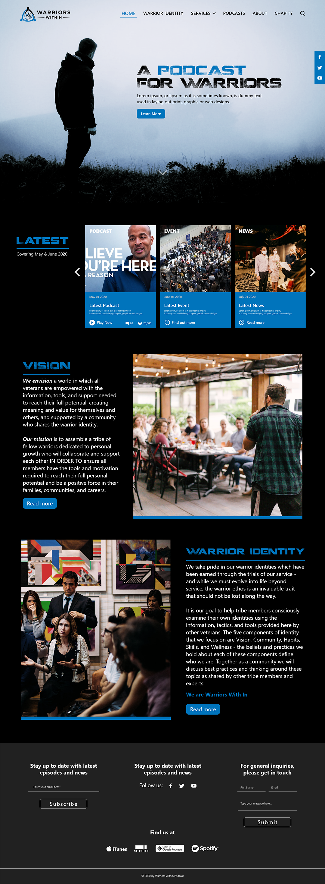 Web Design entry 1970730 submitted by devintaule to the Web Design for Warriors Within run by warriorswithin