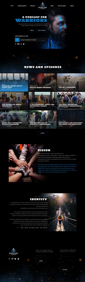 Web Design Entry 2044443 submitted by Ch@mp88 to the contest for Warriors Within run by warriorswithin