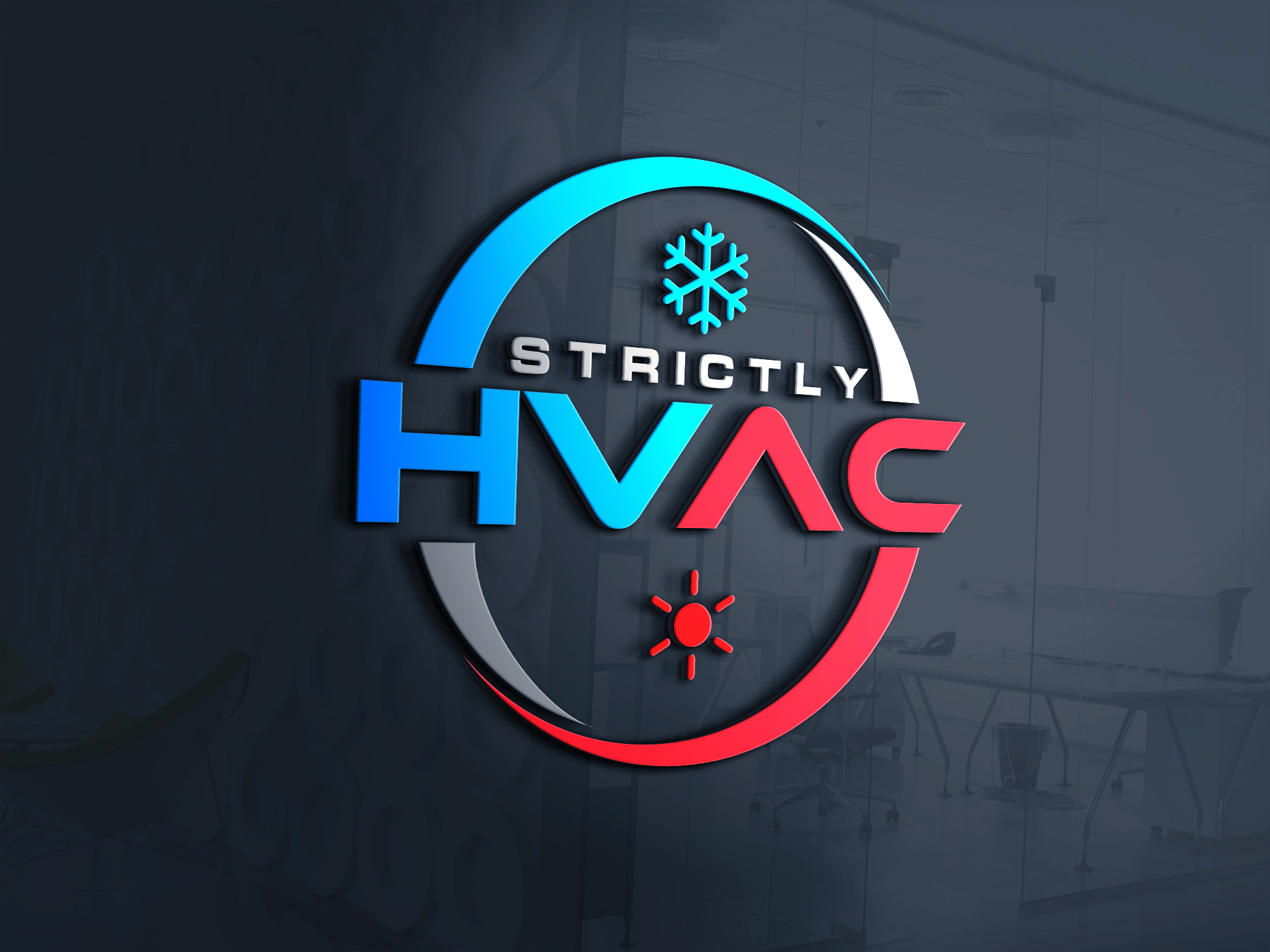 Logo Design entry 1980307 submitted by makrufi to the Logo Design for Strictly H.V.A.C run by Zeremym