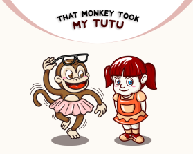 Graphic Design entry 1984531 submitted by Irish Joe to the Graphic Design for That Monkey Took My Tutu (children's book character) run by imthat1guy