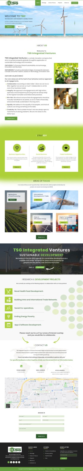 Web Design entry 1989383 submitted by Rehan to the Web Design for TSG Integrated Ventures run by tukdat