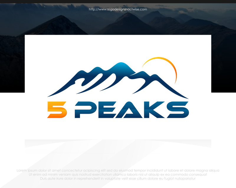 Logo Design entry 2008562 submitted by yeLenNa to the Logo Design for 5 Peaks run by sarah@sarahsconsulting