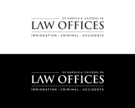 Logo Design entry 2011687 submitted by Logo Allergic to the Logo Design for Law Offices of Harold A. Caicedo, PA run by haroldcaicedo.com