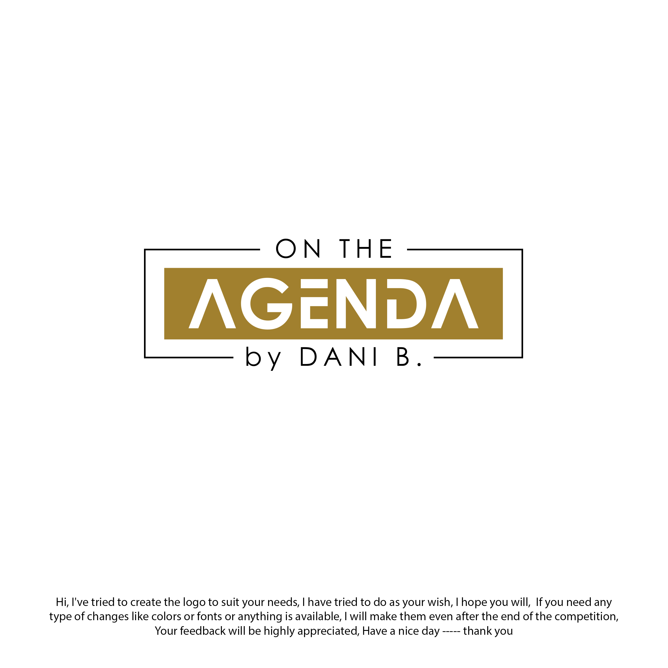 Logo Design entry 2013202 submitted by ENVIRON to the Logo Design for On the Agenda run by dpezzella1@gmail.com