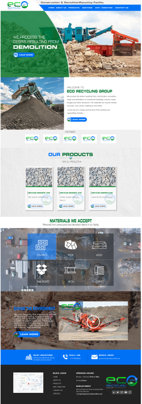 Web Design Entry 2017134 submitted by Sasandira to the contest for Eco Recycling Group run by cbullington