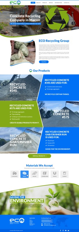 Web Design Entry 2017141 submitted by webwinner to the contest for Eco Recycling Group run by cbullington