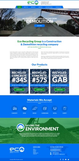 Web Design entry 2017143 submitted by pink to the Web Design for Eco Recycling Group run by cbullington