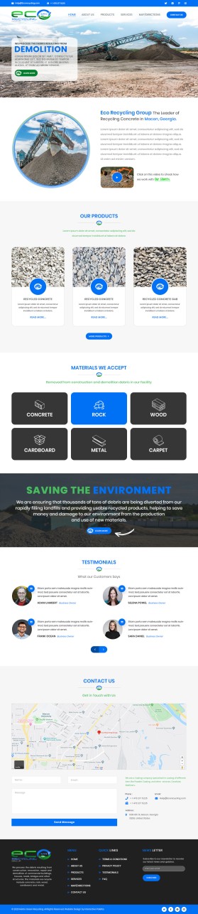 Web Design entry 2017147 submitted by pink to the Web Design for Eco Recycling Group run by cbullington