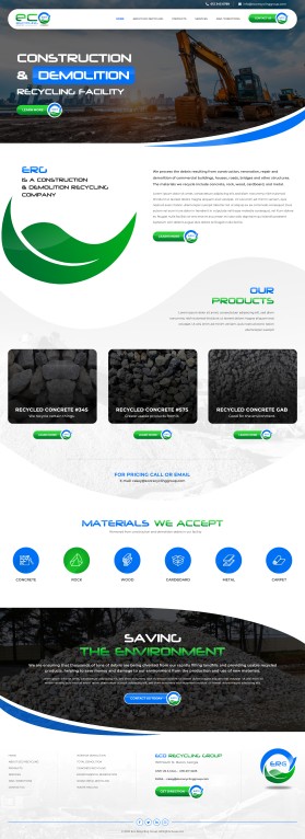 Web Design entry 2017148 submitted by pink to the Web Design for Eco Recycling Group run by cbullington