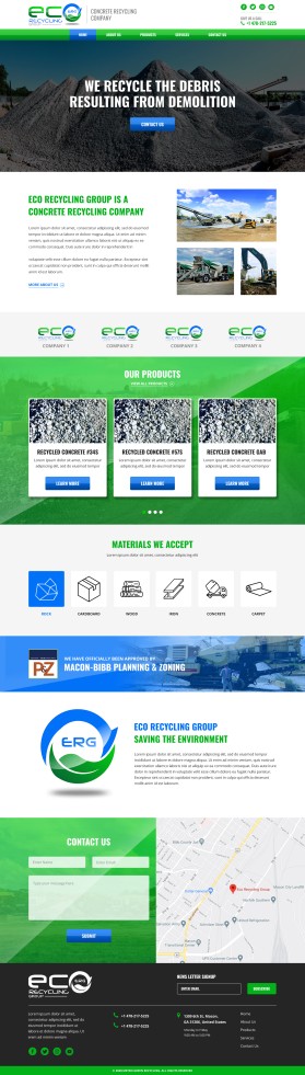 Web Design entry 2017183 submitted by Mr.Jualan to the Web Design for Eco Recycling Group run by cbullington