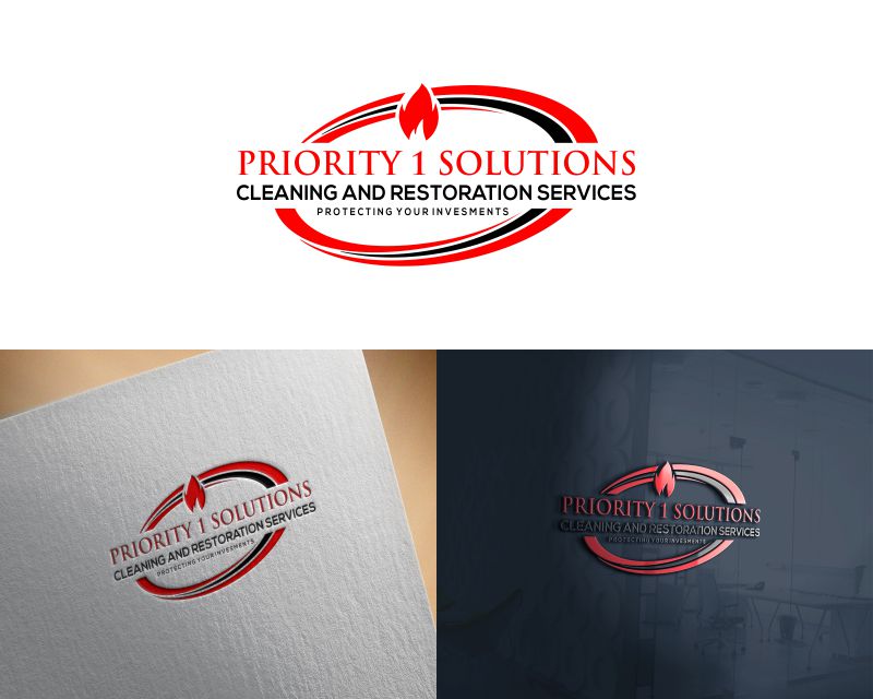 Logo Design entry 2029032 submitted by herirawati to the Logo Design for Priority 1 Solutions - Cleaning and Restoration Services run by Ryan1