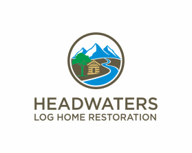 Logo Design entry 2032266 submitted by McRiver to the Logo Design for Headwaters Log Home Restoration run by rcmichel18 