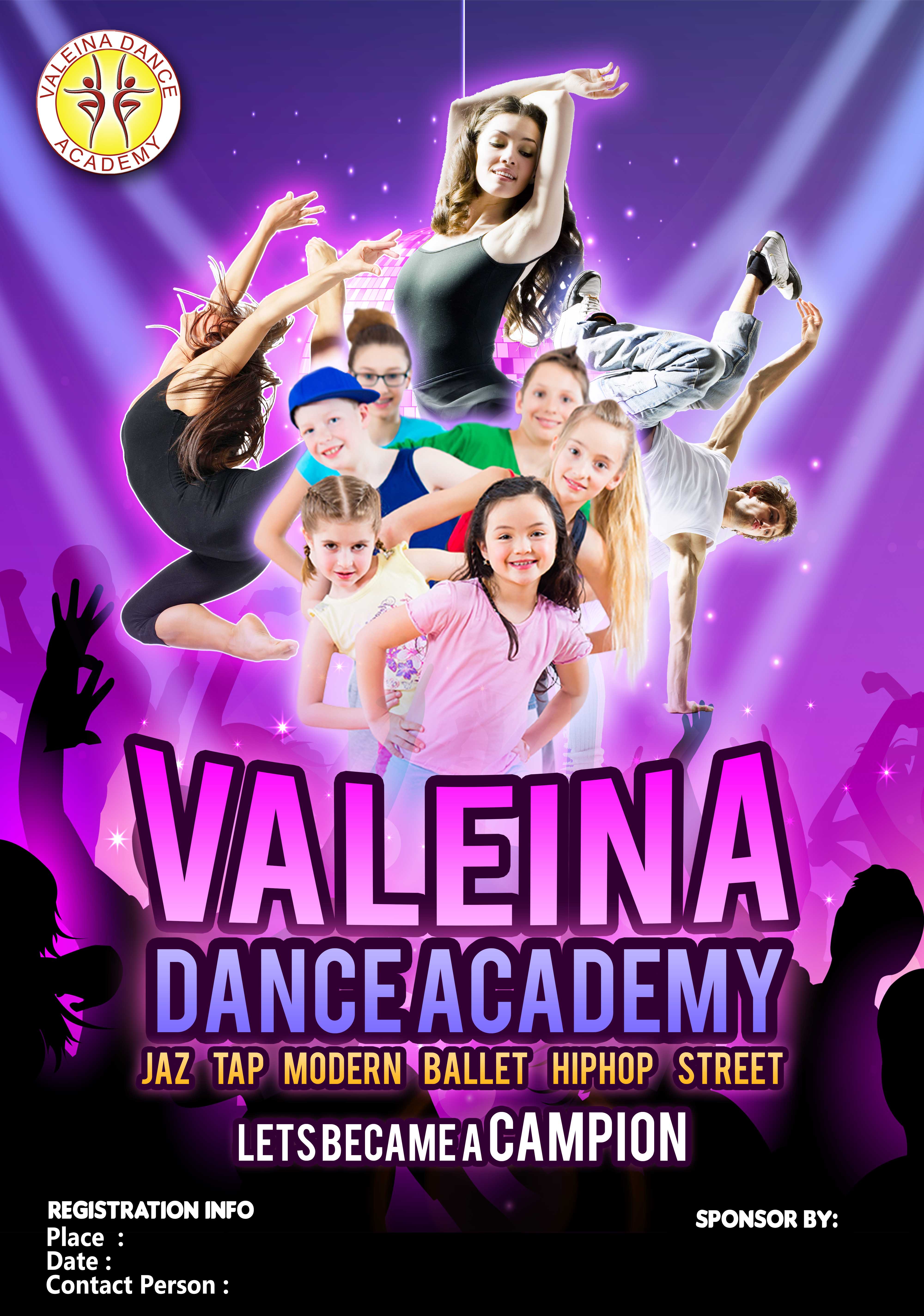 Graphic Design entry 2040682 submitted by odieyuza to the Graphic Design for Valeina Dance Academy run by sjost111