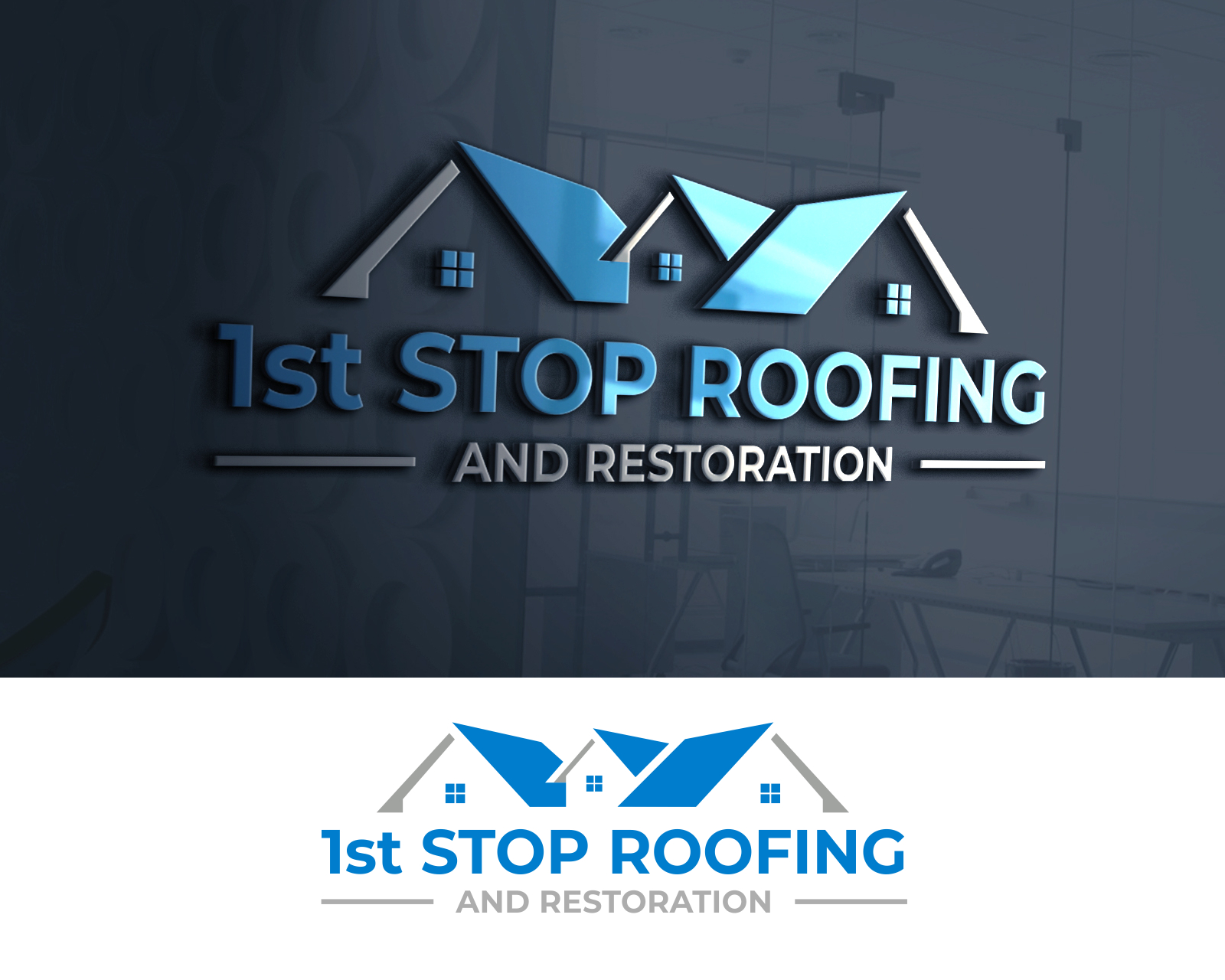 Logo Design entry 2059074 submitted by berlianapril to the Logo Design for 1st Stop Roofing and Restoration run by yurisnell