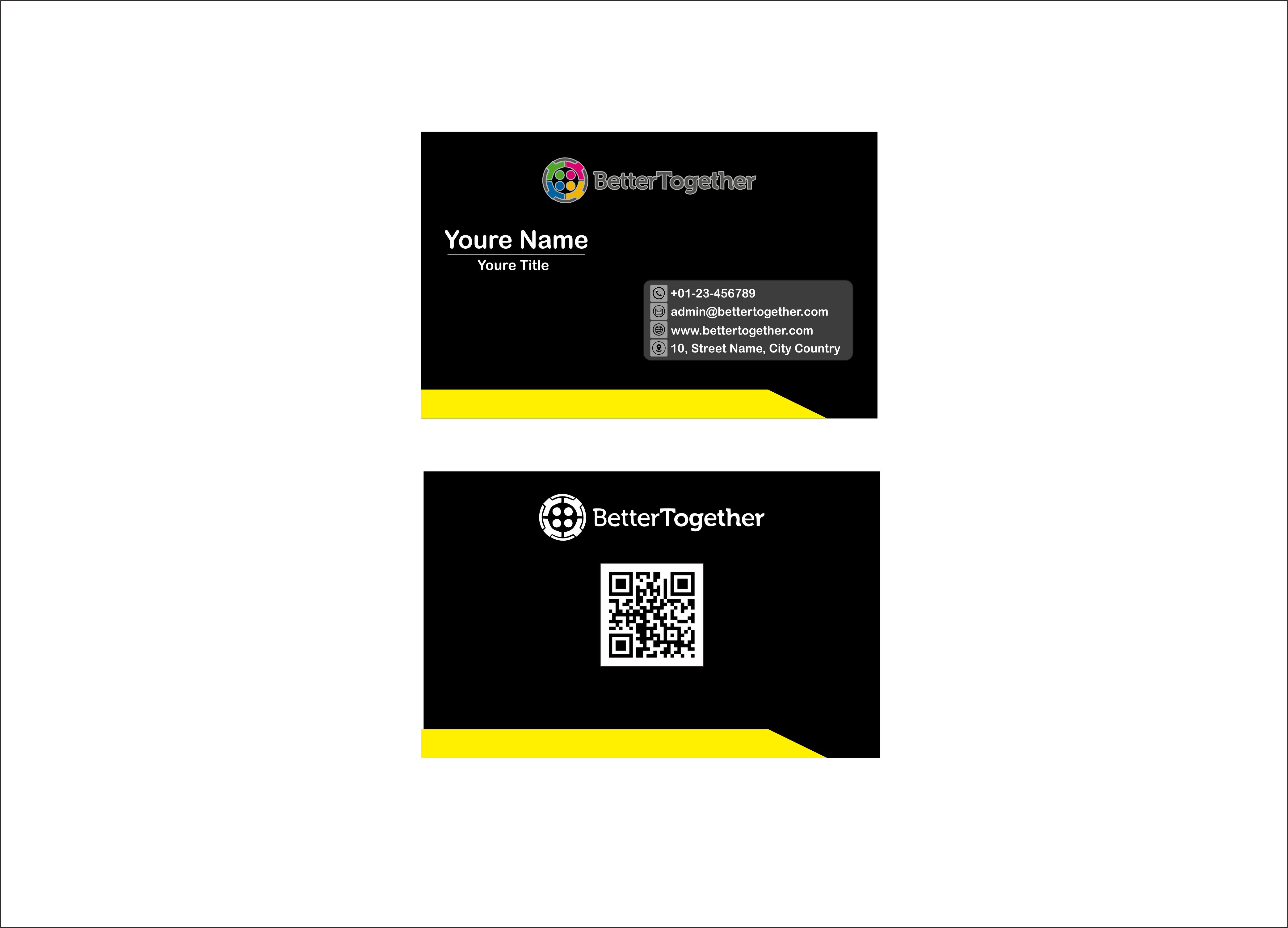 Business Card & Stationery Design entry 2064907 submitted by faizindwi to the Business Card & Stationery Design for Better Together run by Francesco Messina