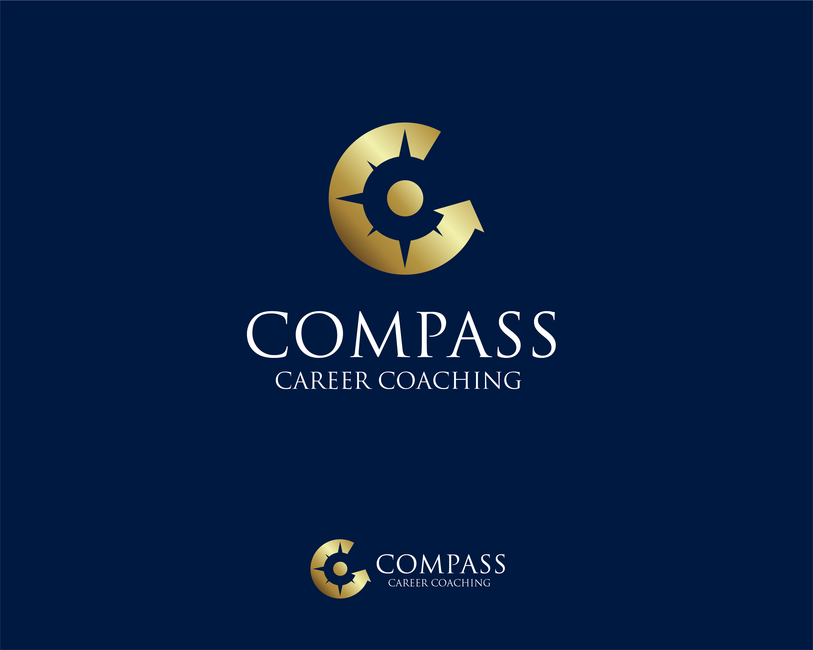 Logo Design entry 2097386 submitted by Logos to the Logo Design for Compass Career Coaching -- (This can be on one, two, or three lines.  However, if on two lines, it should be broken as Compass - Career Coaching.) run by wmcginnis