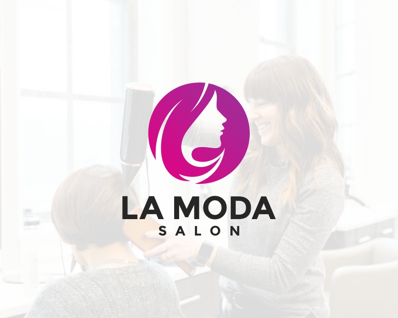 Logo Design entry 2103439 submitted by Satesss to the Logo Design for La Moda Salon run by sarah@sarahsconsulting