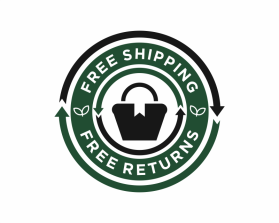 Logo Design entry 2131484 submitted by RaspberryRanch to the Logo Design for Free Shipping Free Returns run by gogreenbasket