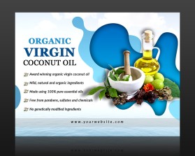 Banner Ad Design Entry 2149504 submitted by n214004 to the contest for Organic Virgin Coconut Oil products run by Aaron7
