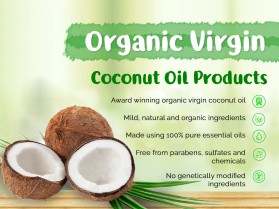 Banner Ad Design entry 2149511 submitted by anakpunk to the Banner Ad Design for Organic Virgin Coconut Oil products run by Aaron7