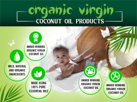 Banner Ad Design Entry 2236675 submitted by Rashed251 to the contest for Organic Virgin Coconut Oil products run by Aaron7