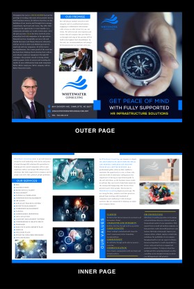 Brochure Design Entry 2262071 submitted by SplashBucket to the contest for WhiteWater Consulting  run by chuckcooper